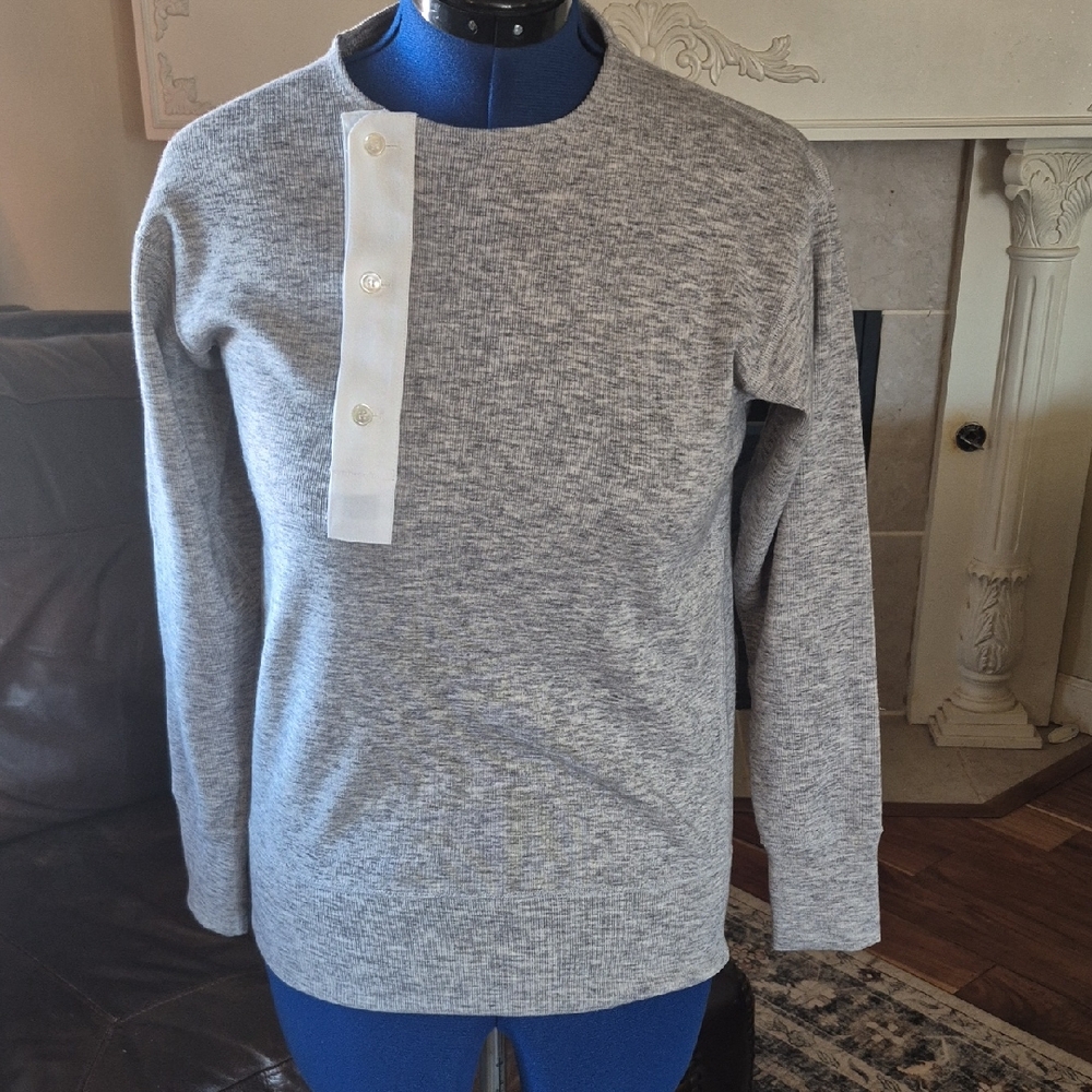 Bronson MFG. Gray 3  Button. Long Sleeve Henley.(1679A)
